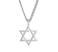 Estrella de David Collar de mal de ojo Estrella de David de seis puntas Colgante Hexagrama demoníaco Amuleto judío religioso Israel joyería egipcia Regalos para hombres mujeres