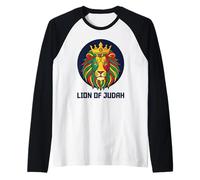 Estrella de David León de Judá Sion Emblema Camiseta Manga Raglan
