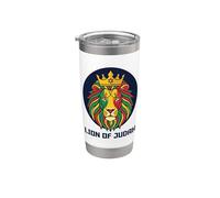 Estrella de David León de Judá Sion Emblema Vaso térmico de acero inoxidable de doble pared