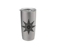 ESTRELLA DE ISHTAR ESTRELLA DE INANNA SÍMBOLO DE LA DIOSA SUMERIA Vaso térmico de acero inoxidable de doble pared