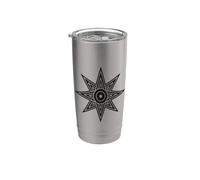 ESTRELLA DE ISHTAR ESTRELLA DE INANNA SÍMBOLO DE LA DIOSA SUMERIA Vaso térmico de acero inoxidable de doble pared