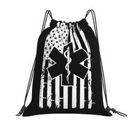 Estrella De La Vida De Los Servicios Médicos De Emergencia (Ems), Técnico En Emergencias Médicas (Emt), Paramédico Unisex Mochila De Cuerdas Ajustable Mochila Con Cordón Mochilas Deportiva