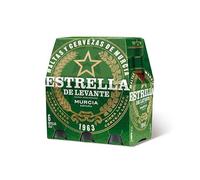 Estrella de Levante Cerveza, Caja de 24 Botellas 25cl Cerveza Lager, Maltas Y Cervezas de Murcia, en Botella