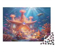 Estrella de Mar Océano Mundo Submarino de Ensueño Puzzle de 1000 Piezas Puzzle para Adultos Papel Relajación Puzzle para Toda la Familia Decoración Regalo 38x26cm/1000pcs