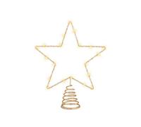 Estrella de navidad lumineo dorado metal 27 x 22 x 5 cm