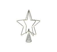 Estrella de navidad lumineo plateado alambre 20 x 5 x 25 cm microled