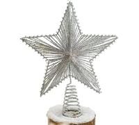 Estrella de Navidad para árbol de Navidad, decoración brillante, estrella para árbol de Navidad, para decoración de mesa vintage, casa de campo, hogar, exterior, interior, Belén