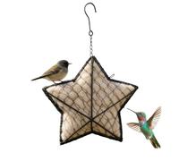 Estrella de nidos de Pájaros de Fibra Hecha a Mano, Soporte de Material para Nidos de pájaros, Nest de Casas de pájaros en Forma de Estrella Recargable para decoración de jardín en casa, sin Relleno