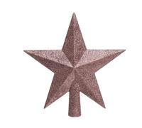 Estrella para árbol de Navidad de plástico rosa