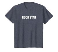 Estrella de Rock Camiseta, Niños, Azul Jaspeado, 3 años