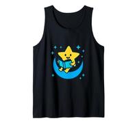 Estrella del Club de Lectura Galáctica en Media Luna para Niños y Maestros Camiseta sin Mangas