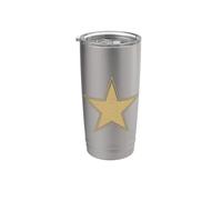Estrella dorada en una camiseta Vaso térmico de acero inoxidable de doble pared