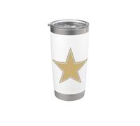 Estrella dorada en una camiseta Vaso térmico de acero inoxidable de doble pared