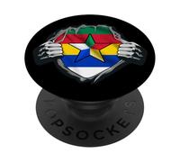 Estrella drusa, Bandera drusa, símbolo druso, como Suwayda, Siria, Líbano. PopSockets PopGrip Adhesivo