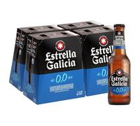Estrella Galicia 0,0 - Cerveza Lager Pilsen Sin Alcohol, Pack de 24 Botellines de 25 cl, Sabor Feresco con Suave Final Amargo, Muy Equilibrada, 0,0% Volumen de Alcohol