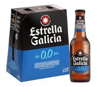 Estrella Galicia 0,0 - Cerveza Lager Sin Alcohol, 6 Botellas x 25 cl