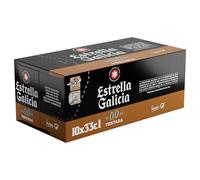 Estrella Galicia 0,0 - Tostada Sin Alcohol, Frigopack, 10 Latas x 33 cl