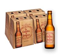 La Estrella de Galicia - Cerveza Lager Premium, Pack de 24 Botellines de 33 cl, Sabor Dulce y Amargo, Muy Equilibrada, 4,7% Volumen de Alcohol