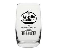 Estrella Galicia - Pack de 6 Vasos de Cristal para Cerveza con Capacidad de 25 cl, Diseño Original y Exclusivo con el Logo de Estrella Galicia, Especial para Regalar