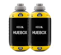 Estrella Galicia Sin Gluten - Pack 2 Barriles de 3L para Tirador HUEBOX, Cerveza Lager Especial 5,5% Vol, Compatibles Solo con HUEBOX, Incluye 1 Cánula Desechable - 6 L