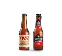 Estrella Galicia y 1906 Reserva Especial Pack de cervezas combinado - 24 botellas de 1906 Reserva Especial 20 cl + 24 botellas de Estrella Galicia Especial 20 cl - 48 botellas en total