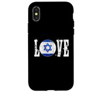 Estrella israelí de David I Love Israel Flag Country Pro Jewish Carcasa para iPhone X/XS