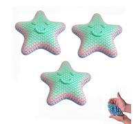 Estrella juguetona Flexible Impresa en 3D, Estrellas sensoriales inquietas, Juguete transformable para aliviar el estrés, Decoraciones de Estrellas de mar interactivas portátiles (3PCS)