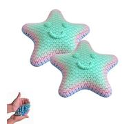 Estrella juguetona Flexible Impresa en 3D, Estrellas sensoriales inquietas, Juguete transformable para aliviar el estrés, Decoraciones de Estrellas de mar interactivas portátiles (2PCS)