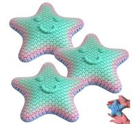 Estrella juguetona Flexible Impresa en 3D, Estrellas sensoriales transformables para aliviar la ansiedad y el estrés, Estrellas sensoriales expandidas, Lindo y Relajante Juguete (3pcs)