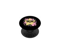 Estrella Kawaii con Gafas de Sol y Flores de Sakura PopSockets PopGrip Adhesivo