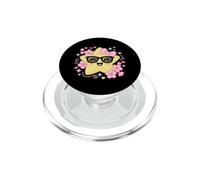 Estrella Kawaii con Gafas de Sol y Flores de Sakura PopSockets PopGrip para MagSafe