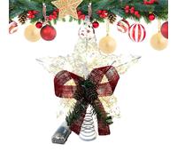 Estrella luminosa para árbol de Navidad, decoración de temporada para la parte del árbol, de estrella brillante para Navidad, decoración - para oficina, casa, dormitorio, salón