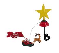 Estrella para Cima de árbol de Navidad LED con música y Trineo Giratorio