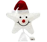 Estrella para fiestas - Decoración de árbol con corona iluminada | 25,4 cm con luces LED brillantes, accesorio para el hogar para decoración navideña, decoración de invierno para