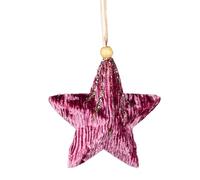 Estrella Rosa Burdeos de 10,5 cm - Decoración Colgante para árbol de Navidad, Adornos Decorativos Festivos, Colgante de árbol de Navidad con temática de Cuento de Hadas