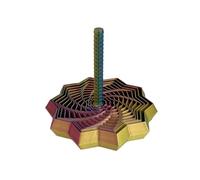 Estrella Sensoria 3D Impresa Expandible con Forma de Fractal, con Asa, Herramienta para Mejorar la Concentración y Reducir el Estrés, Diseño en Espiral y Enrejado Hexagonal, Juguete Sensorial