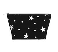Estrella y Lunares Blancos y Negros, Bolsa de artículos de tocador Bolsa de Maquillaje Bolsa de cosméticos Bolsa de artículos de tocador de Viaje portátil