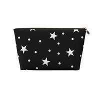 Estrella y Lunares Blancos y Negros, Bolsa de Maquillaje Bolsa de cosméticos Bolsa de artículos de tocador de Viaje portátil Bolsa de artículos de tocador