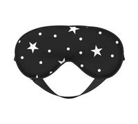 Estrella y lunares blancos y negros, Cubreojos completos Antifaz bloqueador de luz Antifaz para dormir Antifaz suave con los ojos vendados Noche