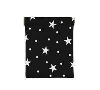 Estrella y Lunares Blancos y Negros, Squeeze Top Wallet Bolsa de Almacenamiento para Mujer Monedero pequeño Bolsa de Cambio
