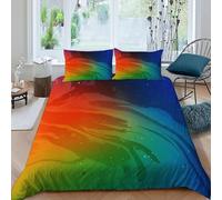 Estrellas arcoíris Funda De Edredón 3 Piezas 3D Impresa Aesthetic Space Scene con Funda Almohada King（220x240cm） Microfibra Juego De Cama para para Niñosy Hombres