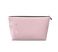 Estrellas Blancas Rosadas Estampadas, Bolsa de Maquillaje Bolsa de cosméticos Bolsa de artículos de tocador de Viaje portátil Bolsa de artículos de tocador