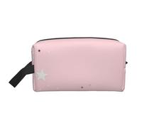 Estrellas Blancas Rosadas Estampadas, Bolsa de Maquillaje Bolsa de cosméticos Bolsa de artículos de tocador de Viaje portátil Organizador de Bolsa de Maquillaje