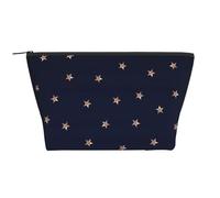 Estrellas Brillantes Rosadas Azul Oscuro y Oro Rosa estrelladas, Bolsa de artículos de tocador Bolsa de Maquillaje Bolsa de cosméticos Bolsa de artículos de tocador de Viaje portátil