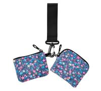 Estrellas coloridas carteras dobles para mujer, fundas para tarjetas de visita, protector de tarjetas de identidad desmontable con bolsillo con cremallera para uso diario, 2 unidades, estrellas
