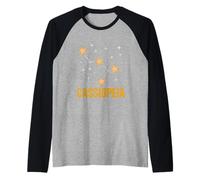 Estrellas Constelación Cassiopeia Vintage Mujer Astrónoma Camiseta Manga Raglan