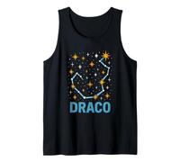 Estrellas Constelación Draco Retro Astronomía Unisex Galaxy Camiseta sin Mangas