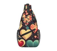 Estrellas de ciencia ficción adecuadas para deportes, correr, viajar, al aire libre para hombres y mujeres, Flor de corazón aplastado, Talla única, Retro