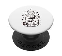 Estrellas de Gato Buenas Noches PopSockets PopGrip Adhesivo