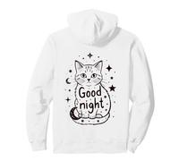 Estrellas de Gato Buenas Noches Sudadera con Capucha